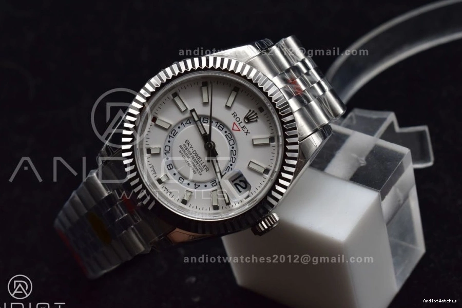 1110 White Bracelet Dial Skydweller SS Functional Noob Edition On SS A23J Best Jubilee 1019